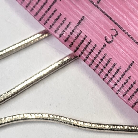 30 Inch Sterling Silver Snake Necklace, 925 Sterling Silver Chain 30 in - Picture 11 of 14